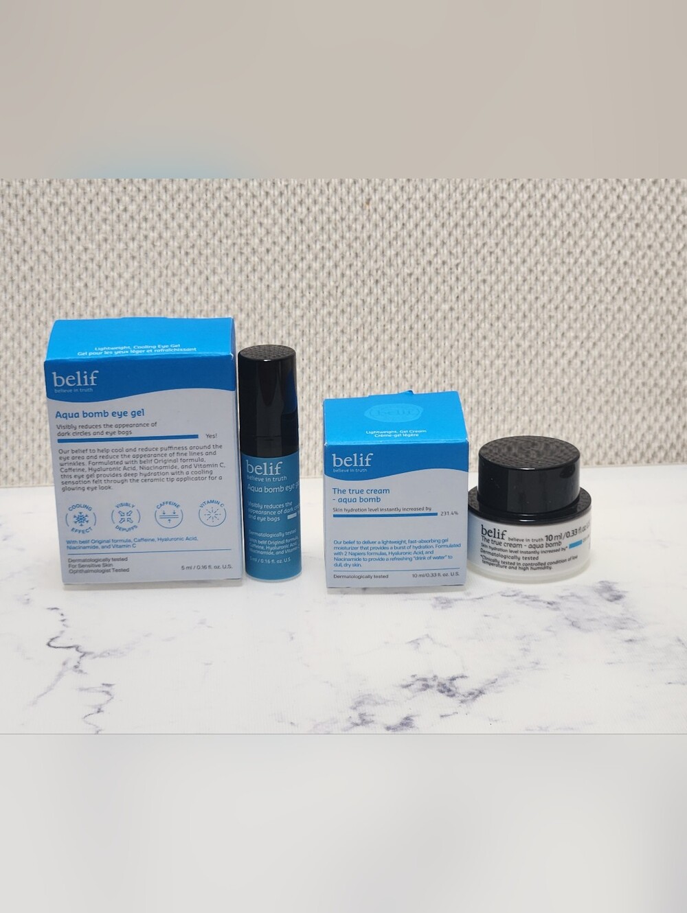 Belif True Cream & Eye Gel Mini Travel Size Set